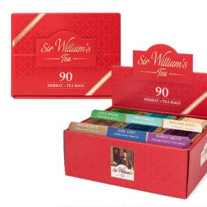 Sir William's 90 herbat w tekturowym pudełku prezent