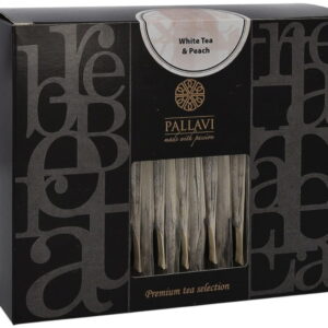 Herbata PALLAVI White Tea & Peach, biała - 25 długich saszetek po 4g