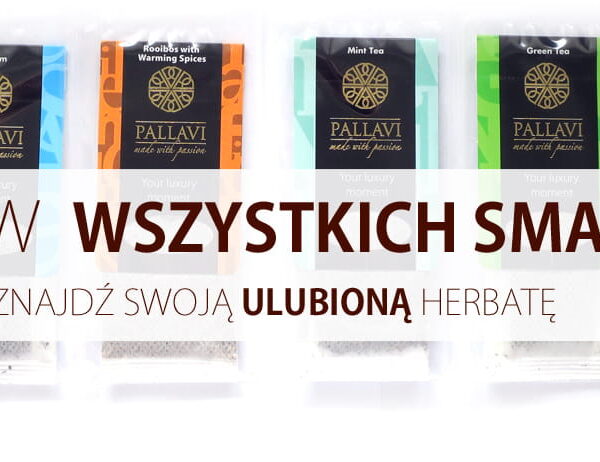Herbata PALLAVI duży zestaw wszystkich smaków - 54 długie saszetki