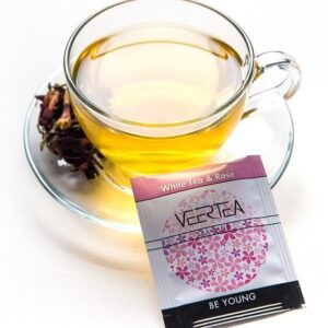 Herbata VEERTEA White Tea & Rose - biała z różą w kopertach - 500 saszetek