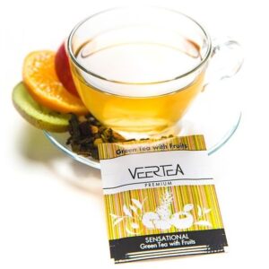 Herbata VEERTEA Sensational Green Tea & Fruits zielona z owocami 500 kopert
