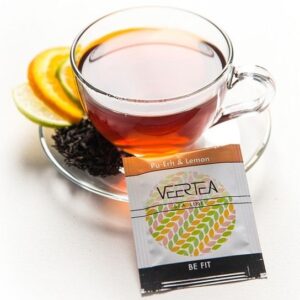Herbata VEERTEA Pu-erh & Lemon BE FIT - czerwona w kopertach - 20 saszetek
