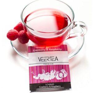 Herbata VEERTEA Loving Cranberry & Raspberry owocowa w kopertach - 20 saszetek