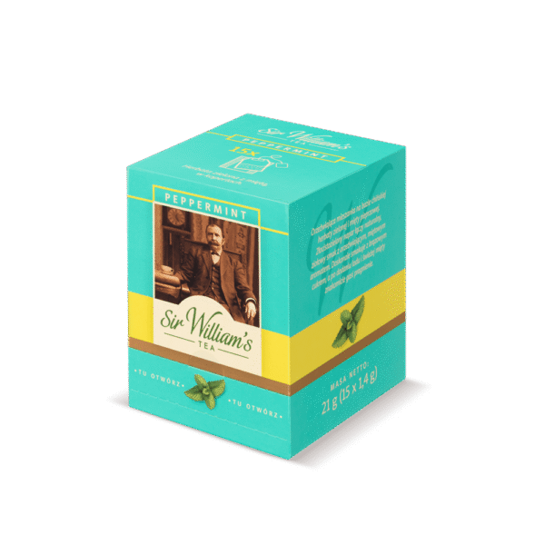 Herbata Sir William's Tea Peppermint 15 saszetek w oryginalnym kartoniku