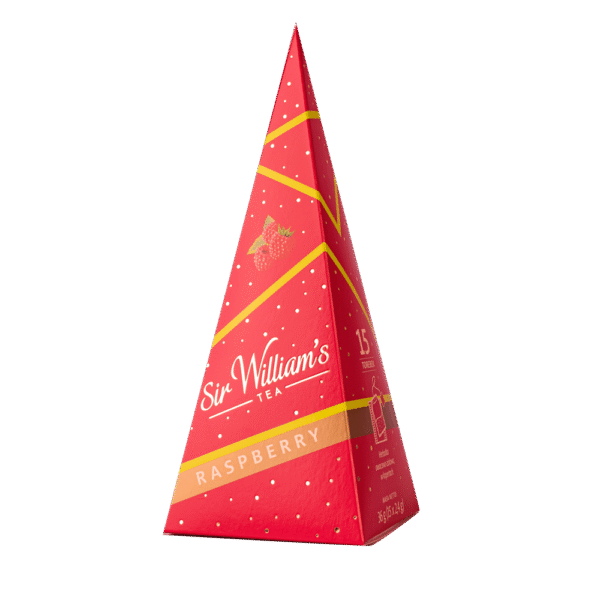 Herbata Sir William's Tea Raspberry 15 saszetek Piramida w oryginalnym kartoniku