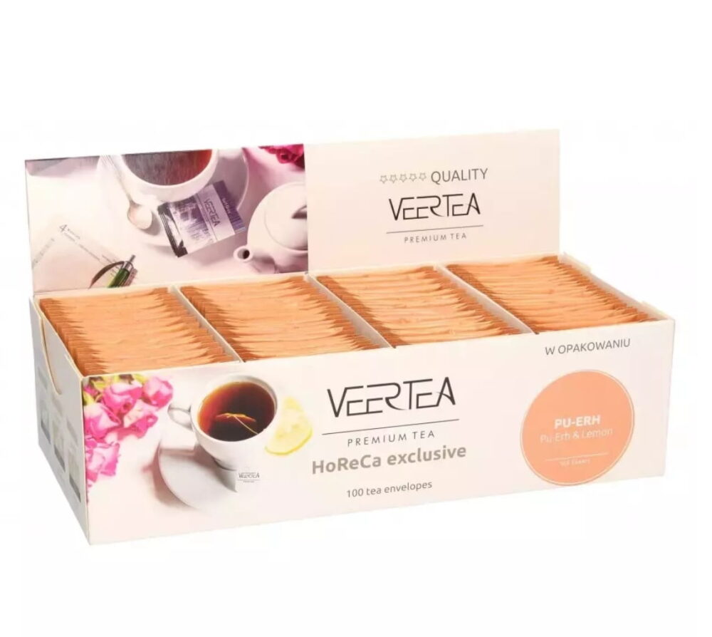Veertea Be Fit Pu-Erh & Lemon, herbata czerwona w kopertach 100 szt.