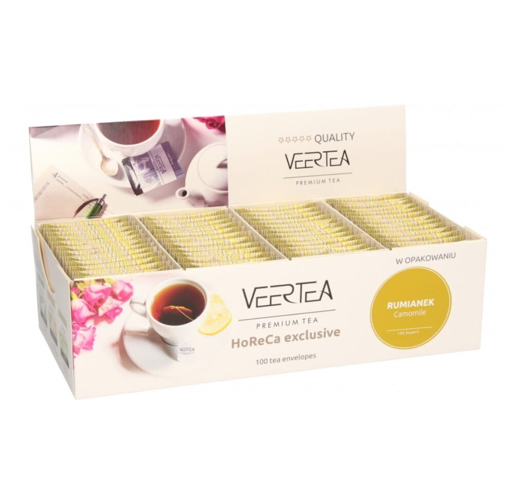Veertea Sunny Camomile, Rumianek, herbata ziołowa w kopertach 100 szt.