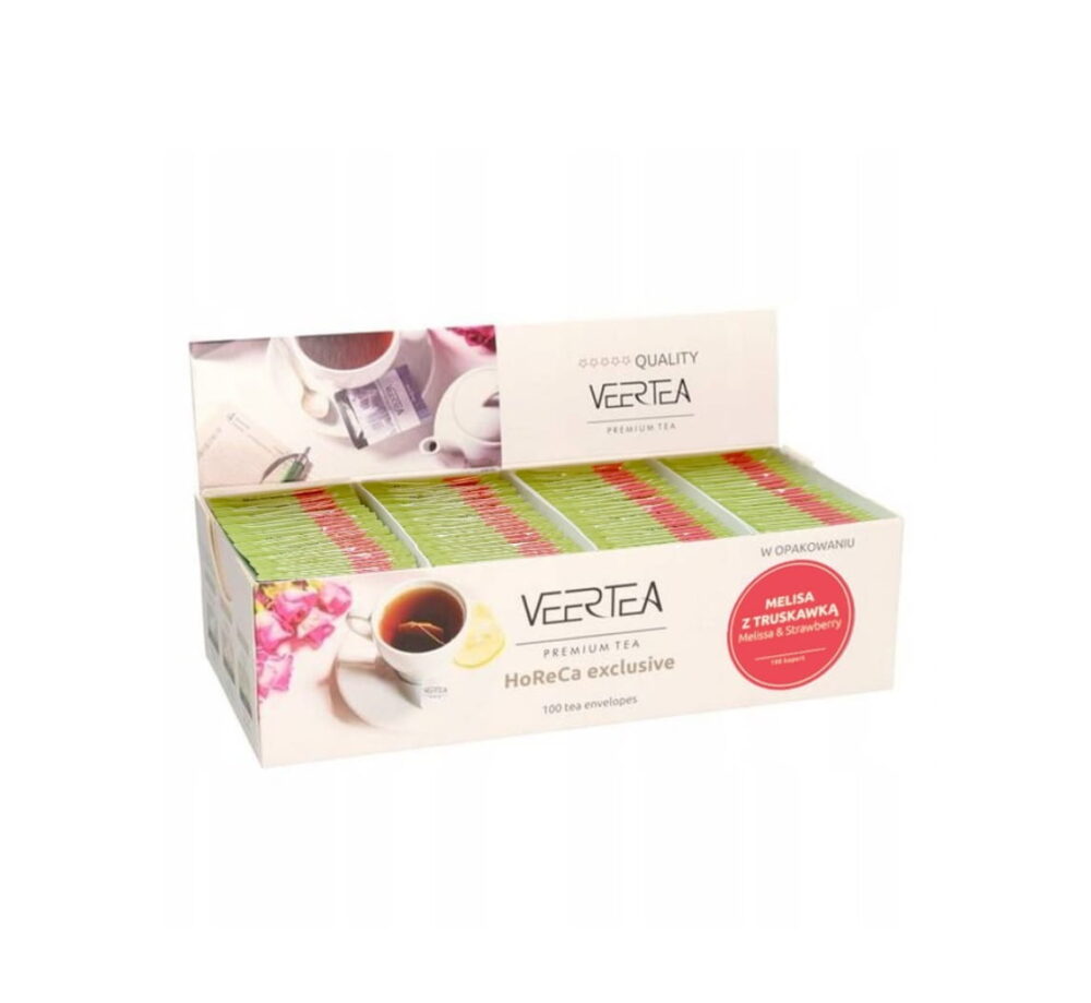 Veertea Sweet Melissa & Strawberry, herbata ziołowo-owocowa w kopertach 100 szt.