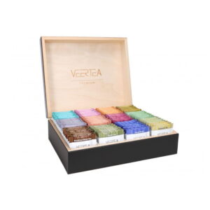 VEERTEA PREMIUM Zestaw herbat - drewniana skrzynka 180 kopert - czarna
