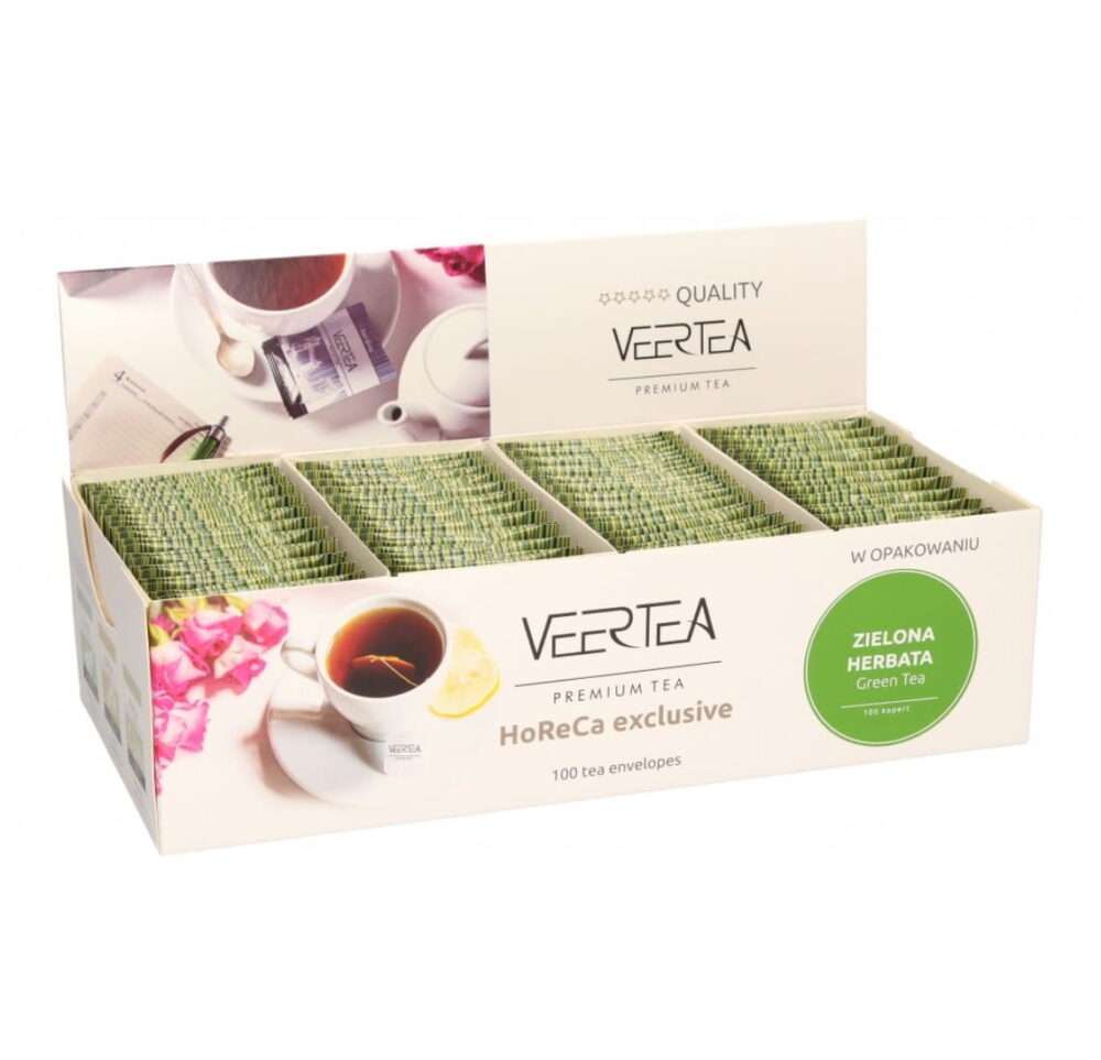 Veertea Passionate Green Tea, herbata zielona w kopertach 100 szt.