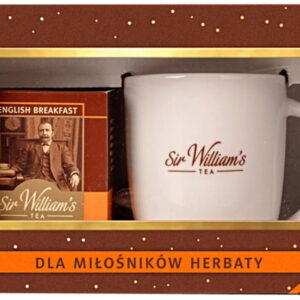 Zestaw SIR WILLIAM’S TEA 15 HERBAT ENGLISH BREAKFAST + KUBEK Porcelanowy