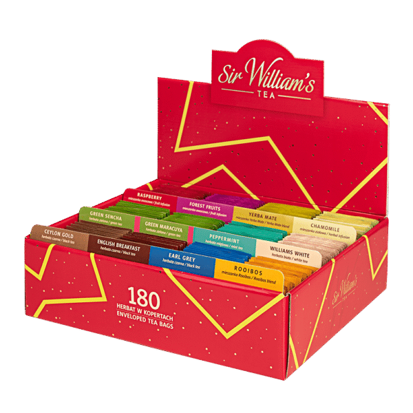 Sir William's 180 herbat w tekturowym pudełku prezent