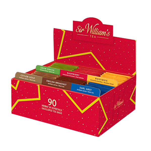 Sir William's 90 herbat w tekturowym pudełku prezent