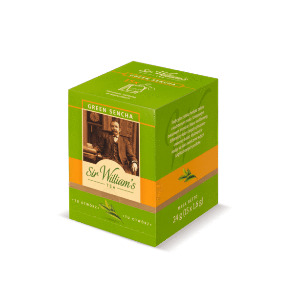 Herbata Sir William's Tea Green Sencha 15 saszetek w oryginalnym kartoniku