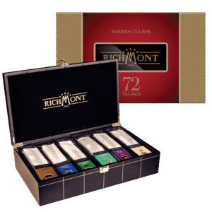 RICHMONT Teas drewniana skrzynka 72 herbat, idealny prezent