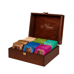 Sir William's Tea zestaw 90 herbat w drewnianej skrzynce