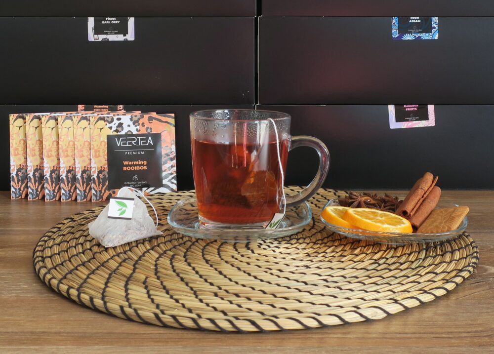 Herbata VEERTEA Premium Piramidki Warming Rooibos - 40 saszetek po 3g - obrazek 2