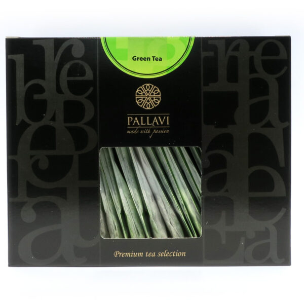 Herbata PALLAVI Green tea, zielona - 25 długich saszetek po 4g