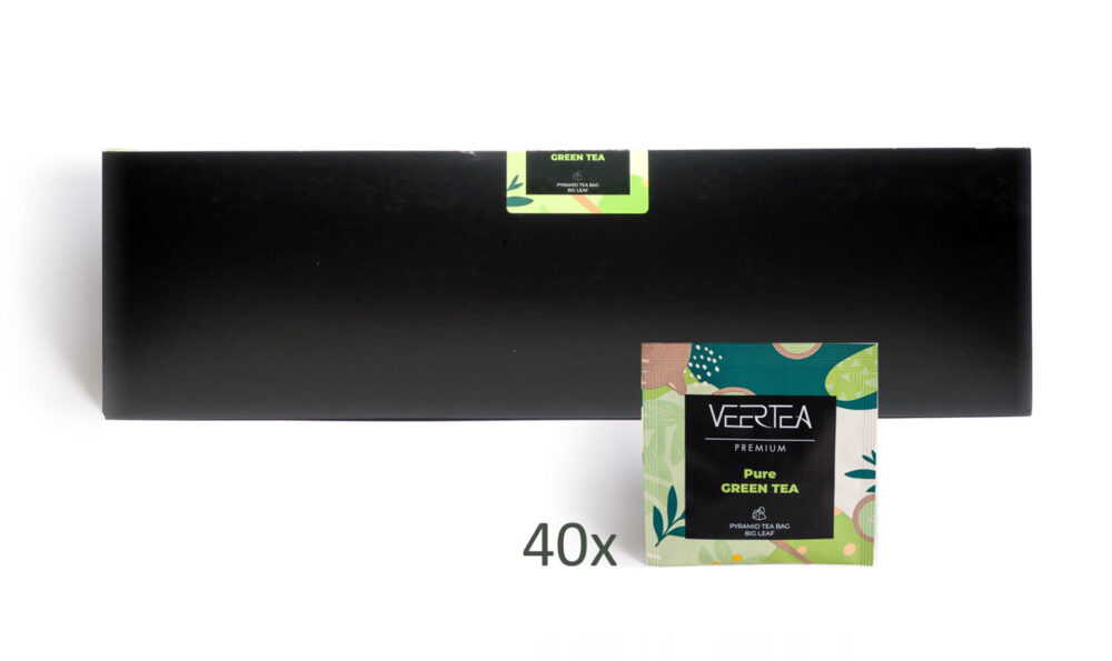 Herbata VEERTEA Premium Piramidki Pure Green - 40 saszetek po 2,5g