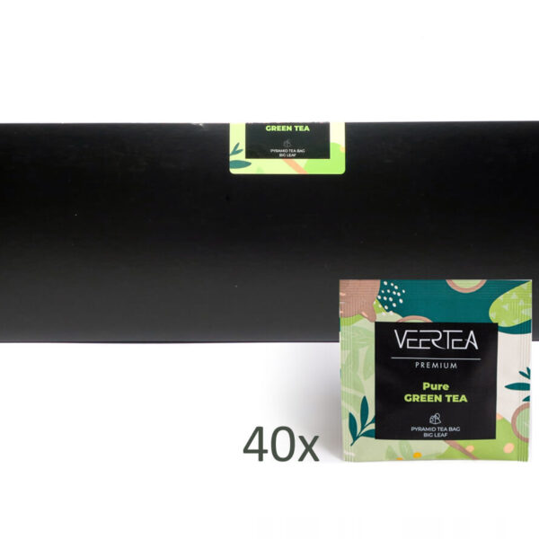 Herbata VEERTEA Premium Piramidki Pure Green - 40 saszetek po 2,5g