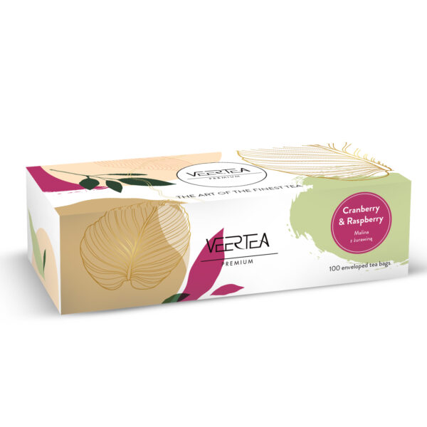 Veertea Cranberry & Raspberry, herbata owocowo-ziołowa w kopertach 100 szt.