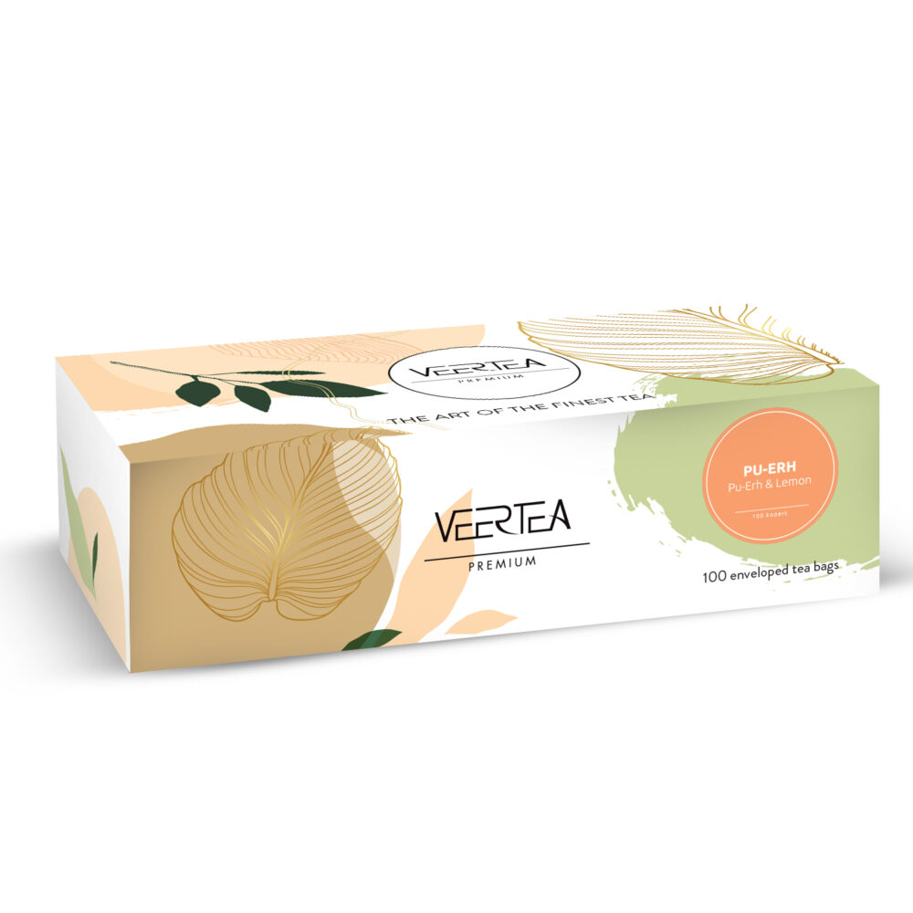 Veertea Be Fit Pu-Erh & Lemon, herbata czerwona w kopertach 100 szt. - obrazek 3