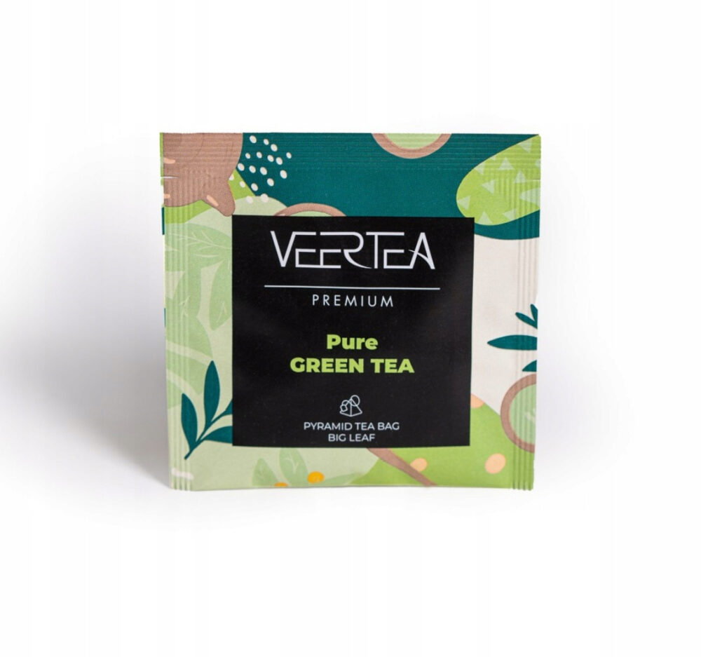 Herbata VEERTEA Premium Piramidki Pure Green - 10 saszetek/kopert