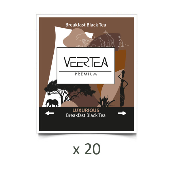 Herbata VEERTEA Luxurious Breakfast Black Tea w kopertach - 20 saszetek