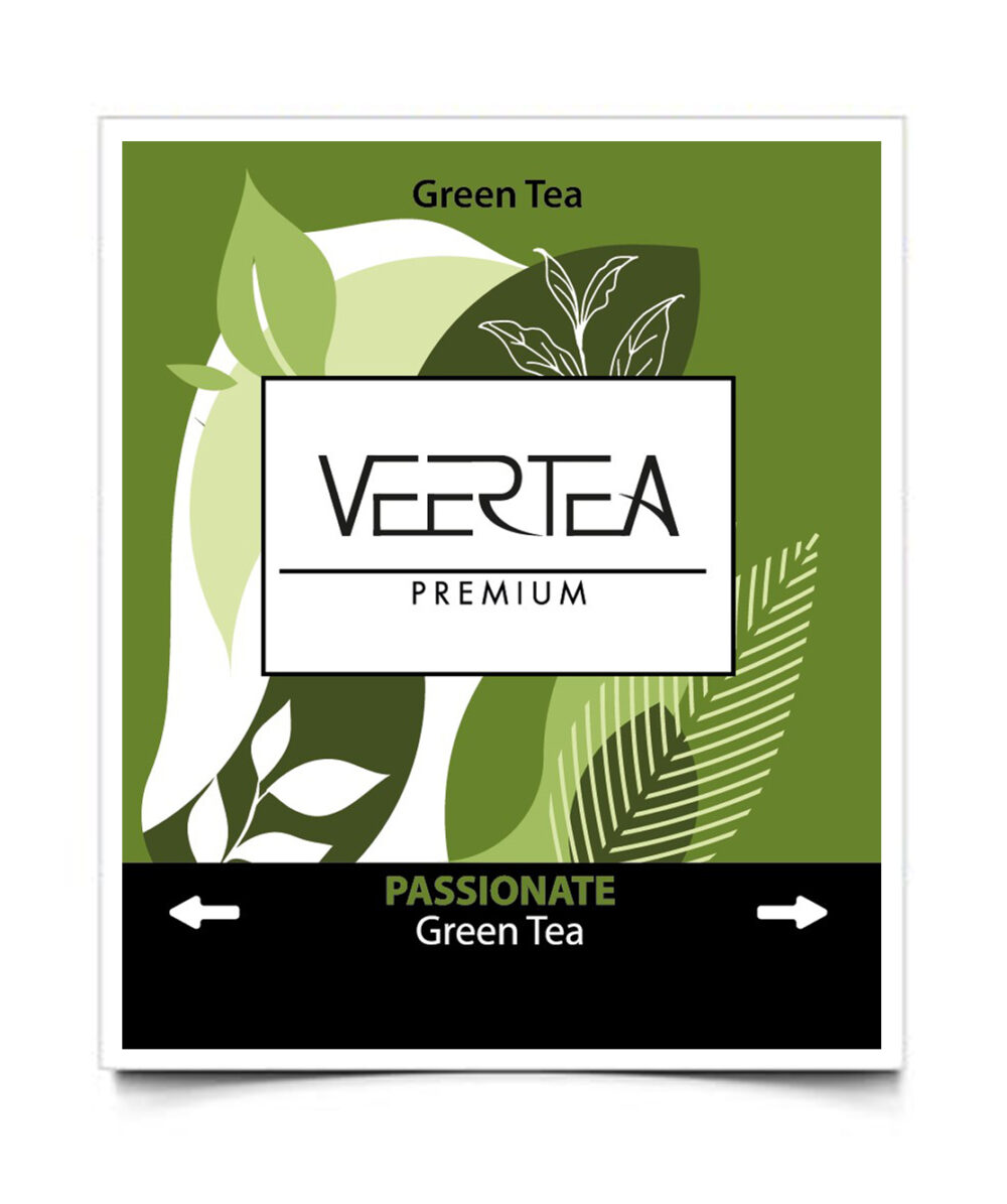 Veertea Passionate Green Tea, herbata zielona w kopertach 100 szt. - obrazek 3