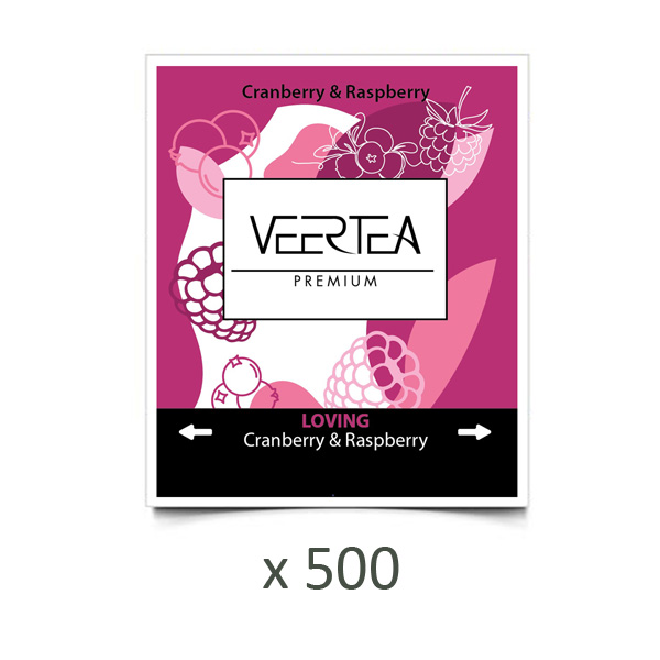 Herbata VEERTEA Loving Cranberry & Raspberry owocowa w kopertach - 500 saszetek