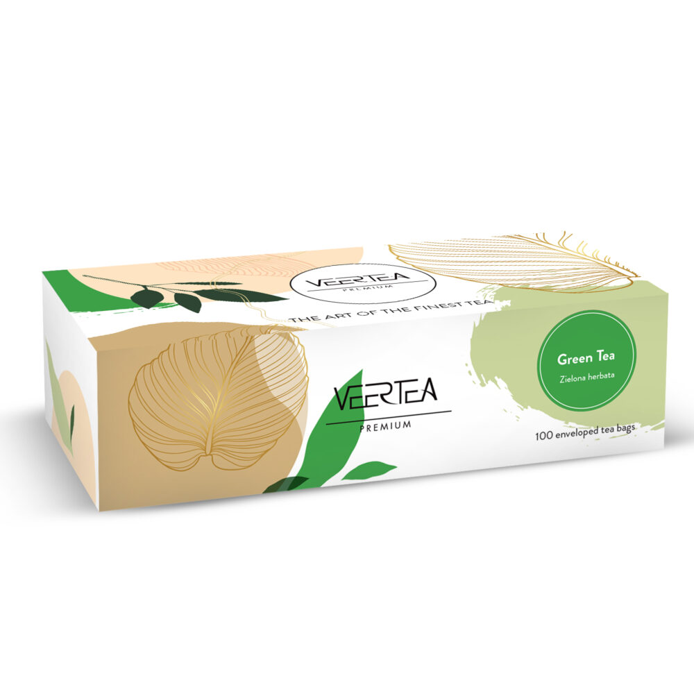 Veertea Passionate Green Tea, herbata zielona w kopertach 100 szt.