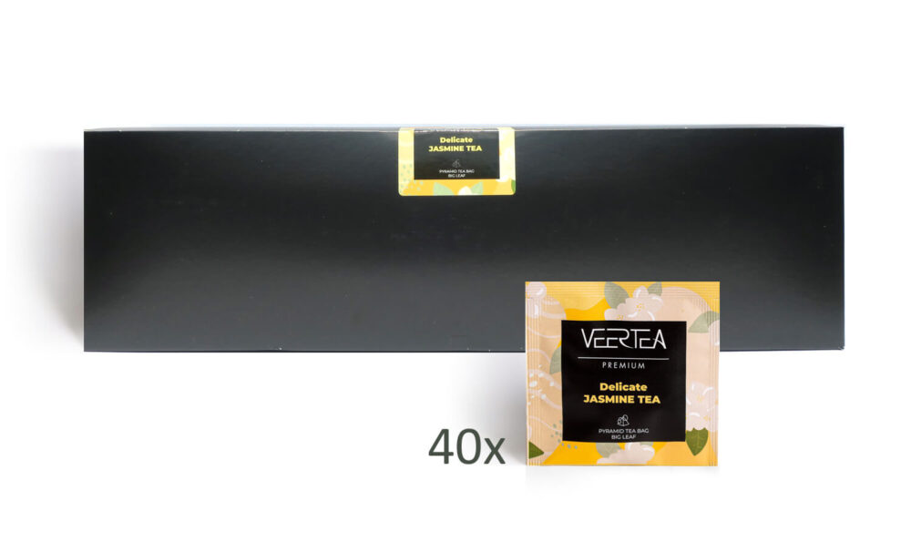 Herbata VEERTEA Premium Piramidki Delicate Jasmine - 40 saszetek po 2,5g