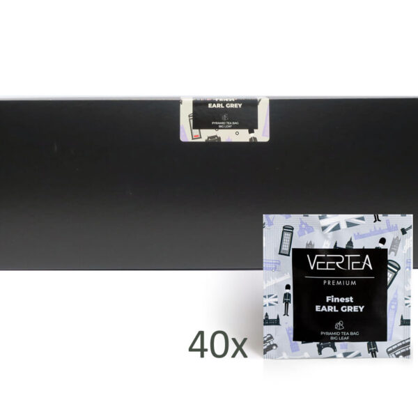 Herbata VEERTEA Premium Piramidki Finest Earl Grey - 40 saszetek po 3g