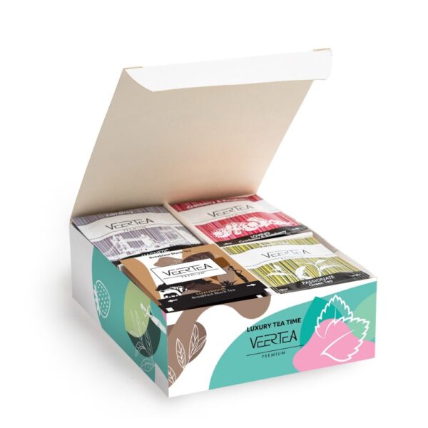 Veertea Premium zestaw prezentowy 40 herbat, 4 smaki, kolorowe opakowanie